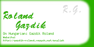 roland gazdik business card